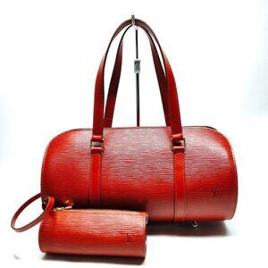 Louis Vuitton LV Hand Bag Soufflot Brown Epi 495-030425